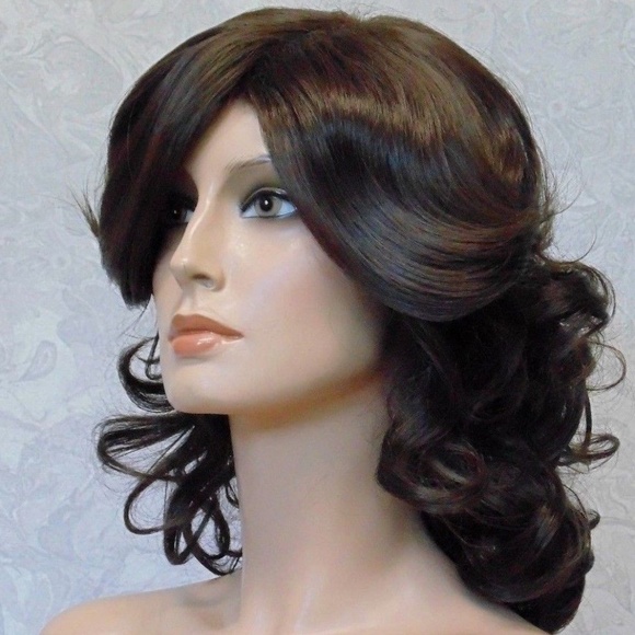 Thick Wavy Chestnut Brown Heat Resistant Wig main image 7